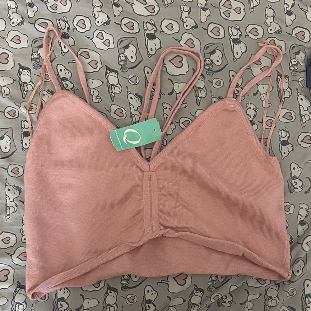 Elegant Pink Bandeau Bralette